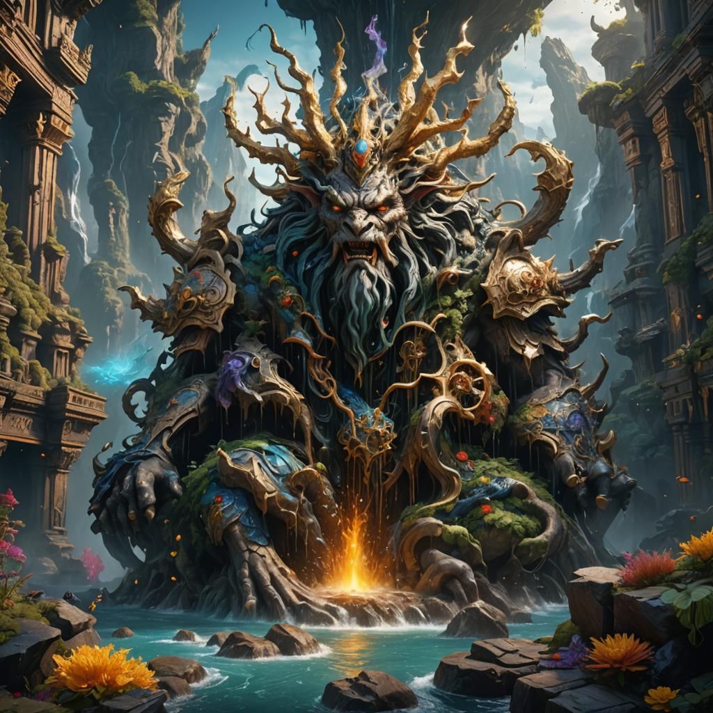 Fantastical God of Liquid Concept Art