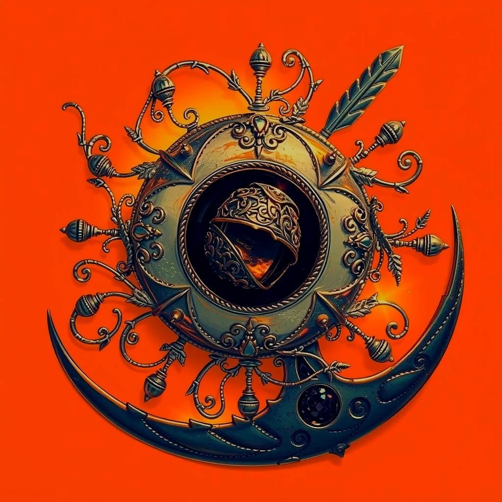 Luxurious Gold and Silver Filigree with Soft Light