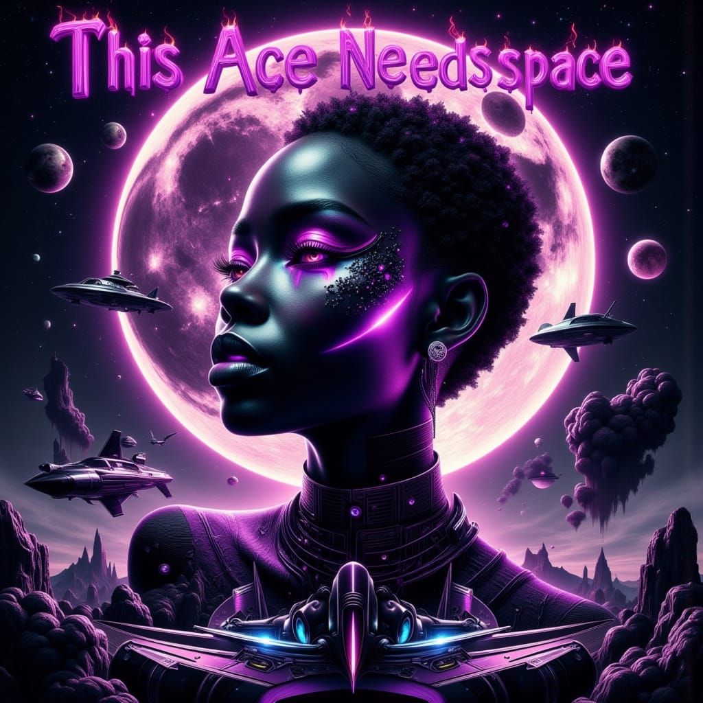 Bold Noir-Inspired Scene with Confident Figure in Futuristic...