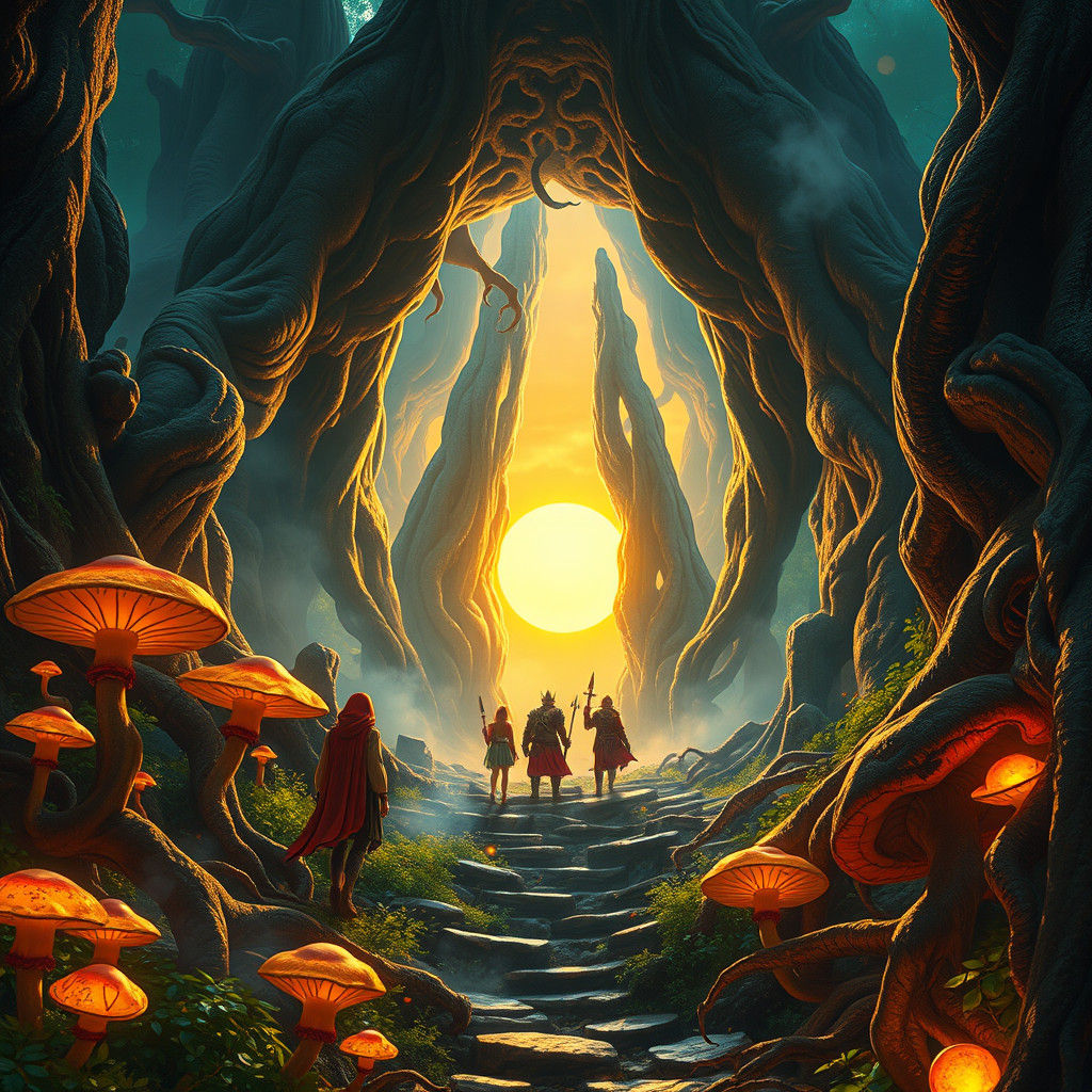 Mystical Realm Beckons in Detailed Matte Painting