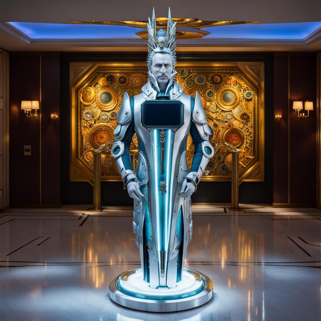 Mechanical Butler in Burj Al Arab Hotel, Fantasycore Art