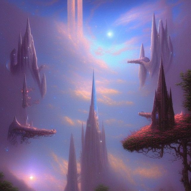 Cosmic God Creates Humanoids in Galactic Fantasy