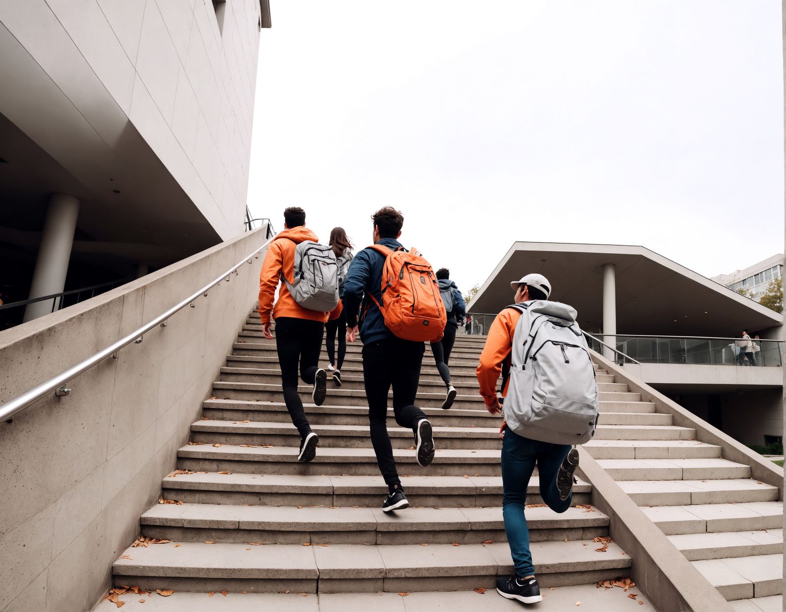 College Students in Motion, Hyperrealistic Photography