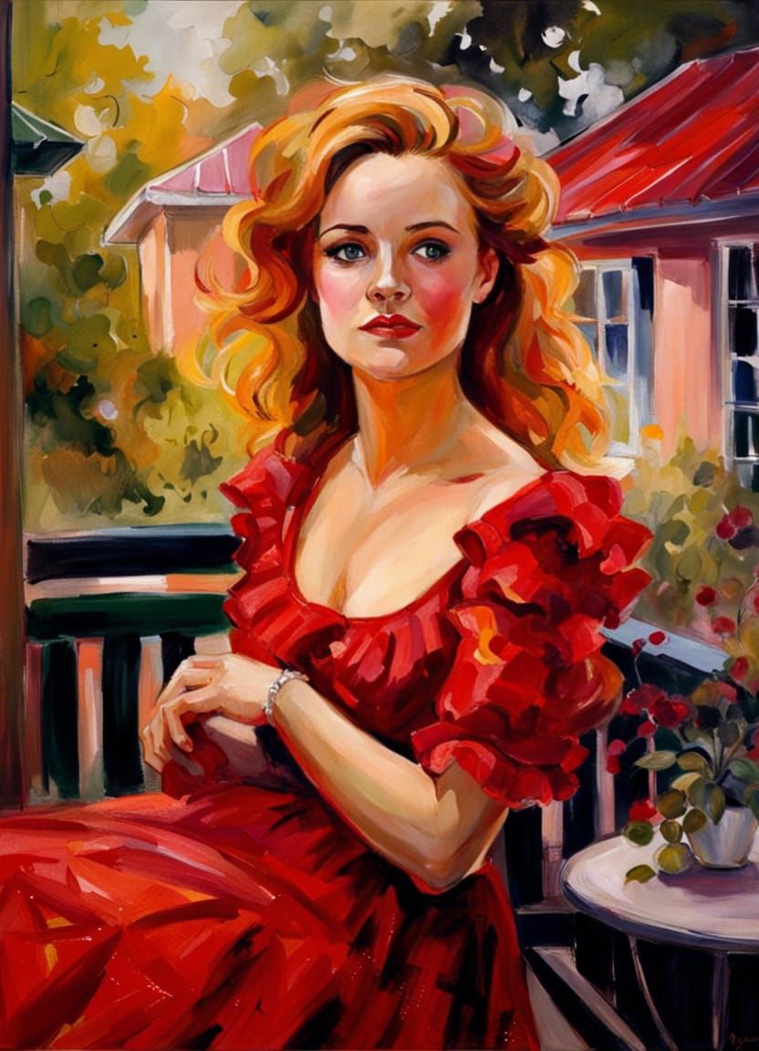 Evan Rachel Wood Portrait in Impressionistic Style