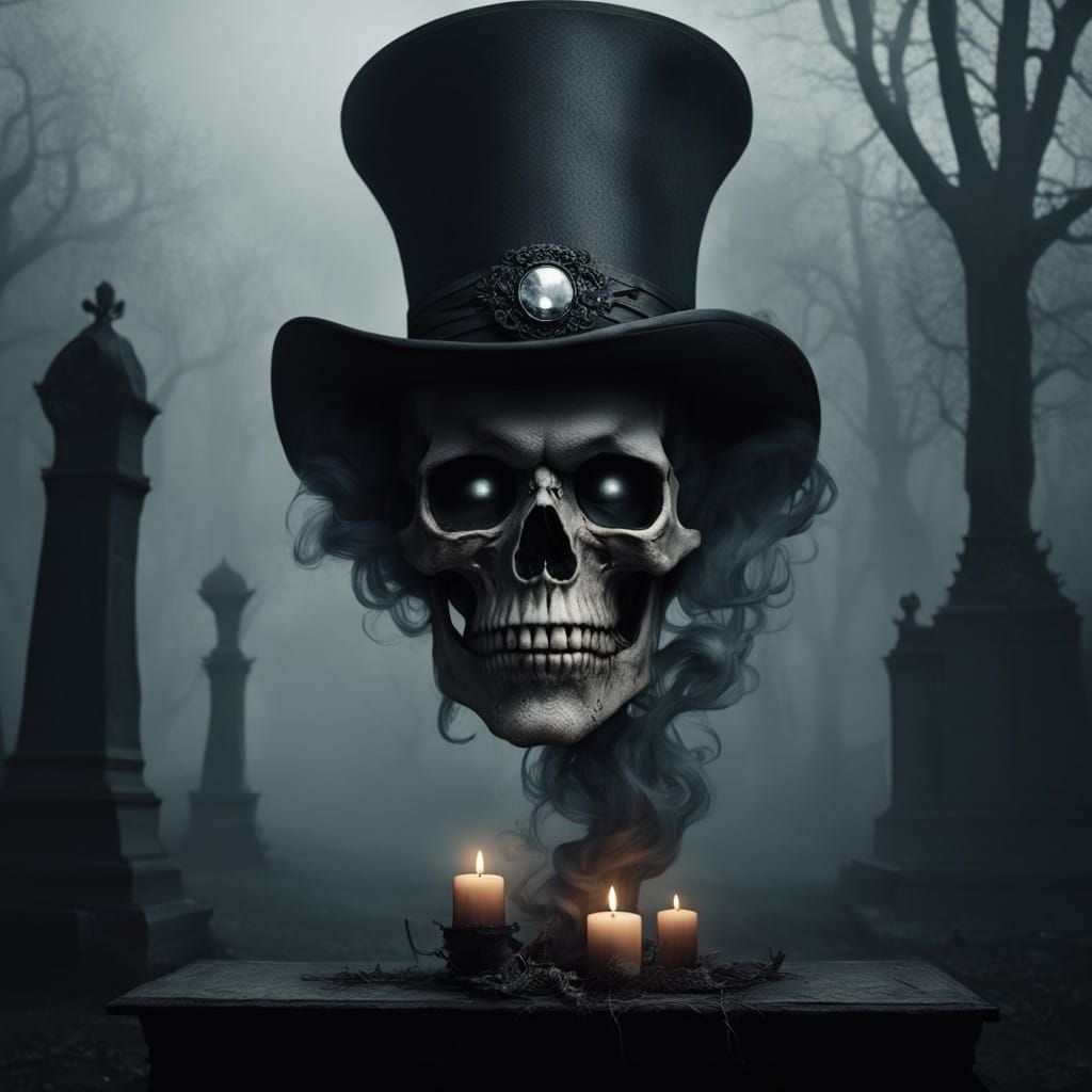 Ethereal Skull in Dark, Gothic Style