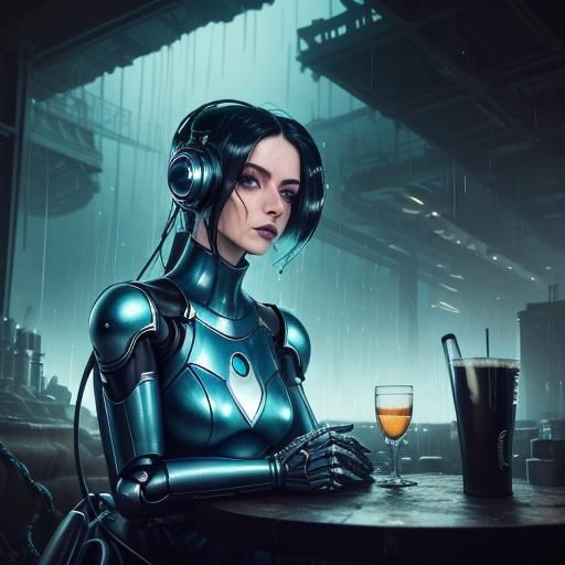 Sci-Fi Fairy in a Goth Coffee Shop