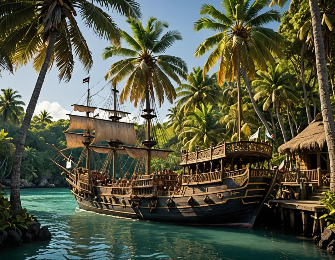 Pirate Theme Park: A Tropical Fantasy in Vibrant Colors