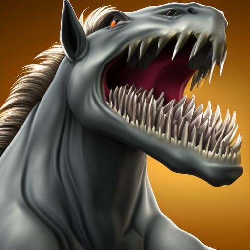 Carnivorous Horse Monster in Detailed 3D Art