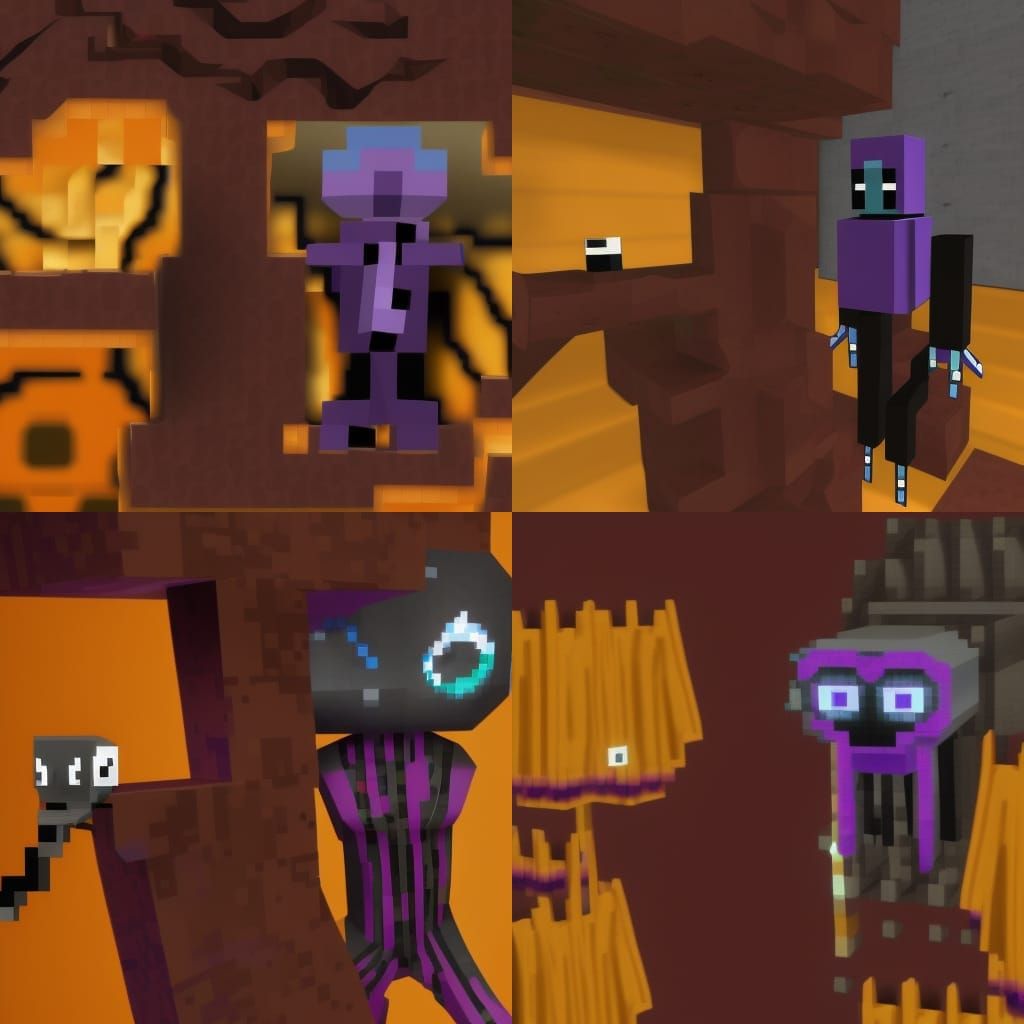 Enderman Image Generated From Simple Prompt