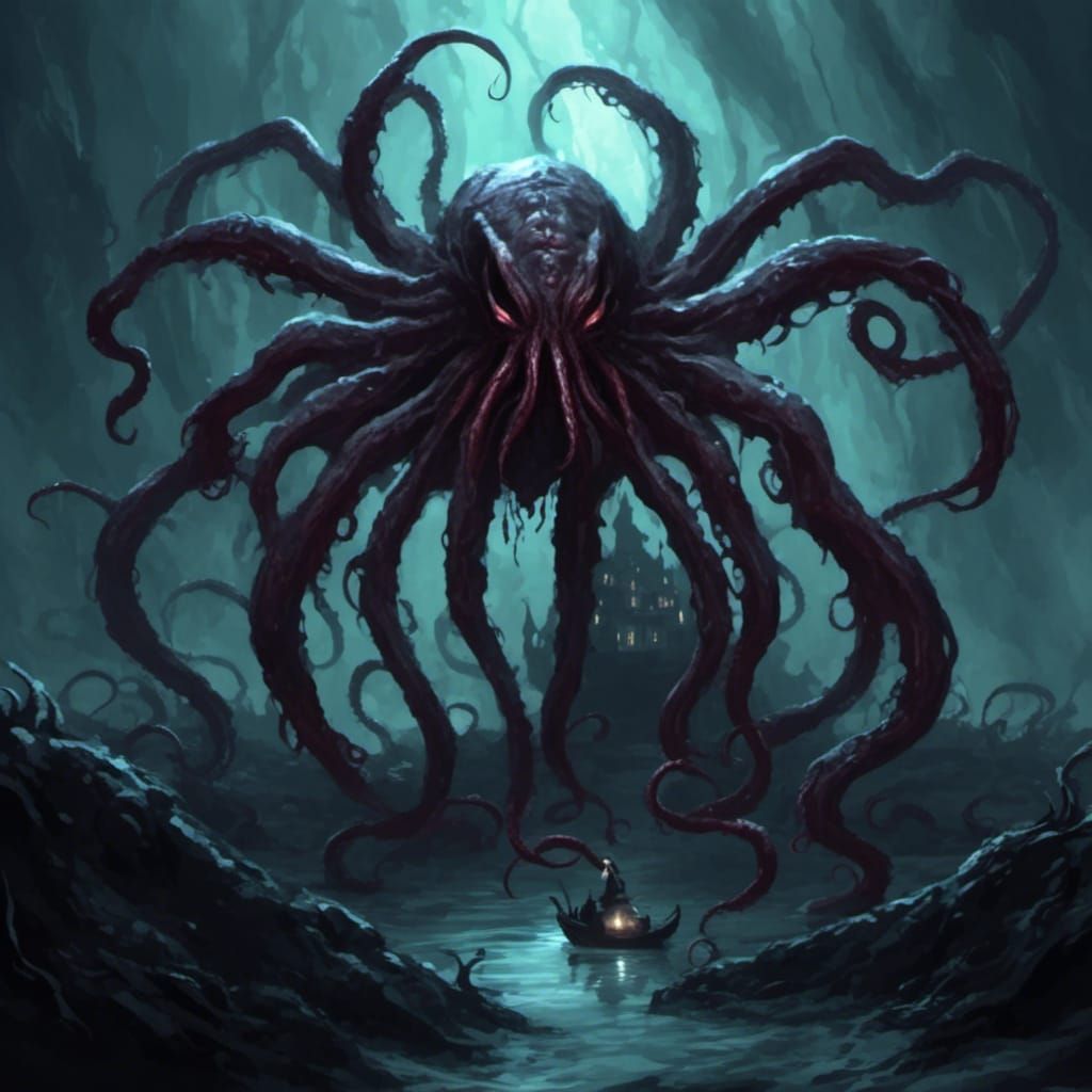 Nightmare Creature Reaching Out in the Darkness