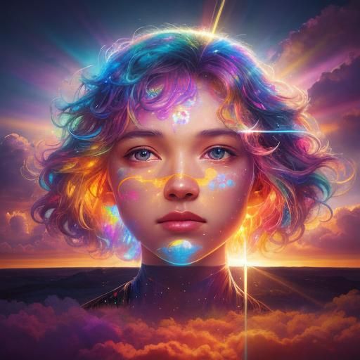 Divine Sunshine Breaks Through Astral Clouds