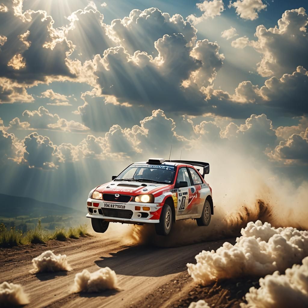 Rally Car in Divine Sunshine