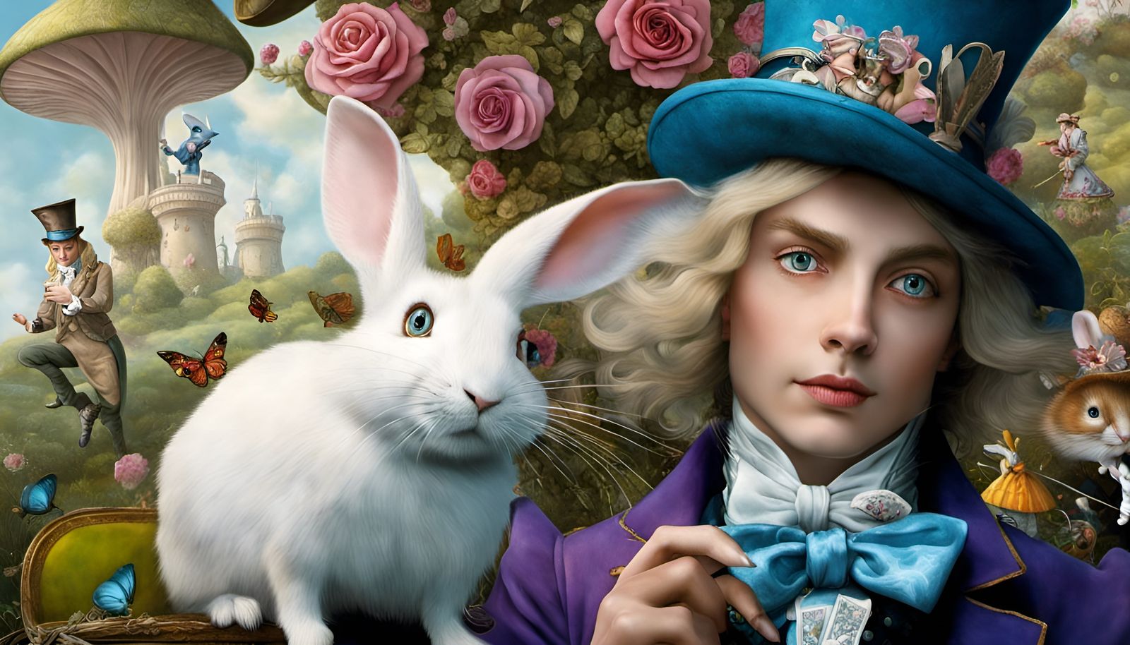 Alice in Wonderland: Surreal Storybook Illustration