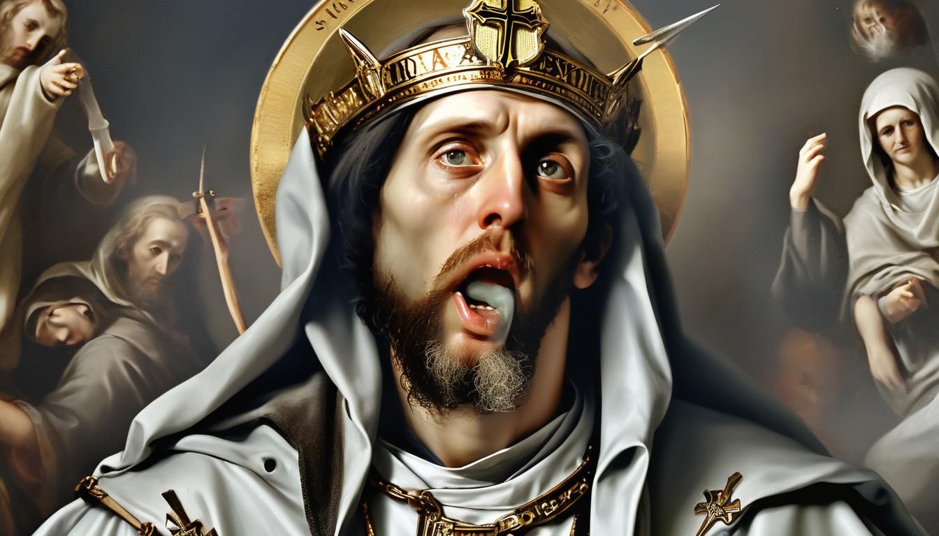 Hyperrealistic Portrait of a Saint with Raytracing