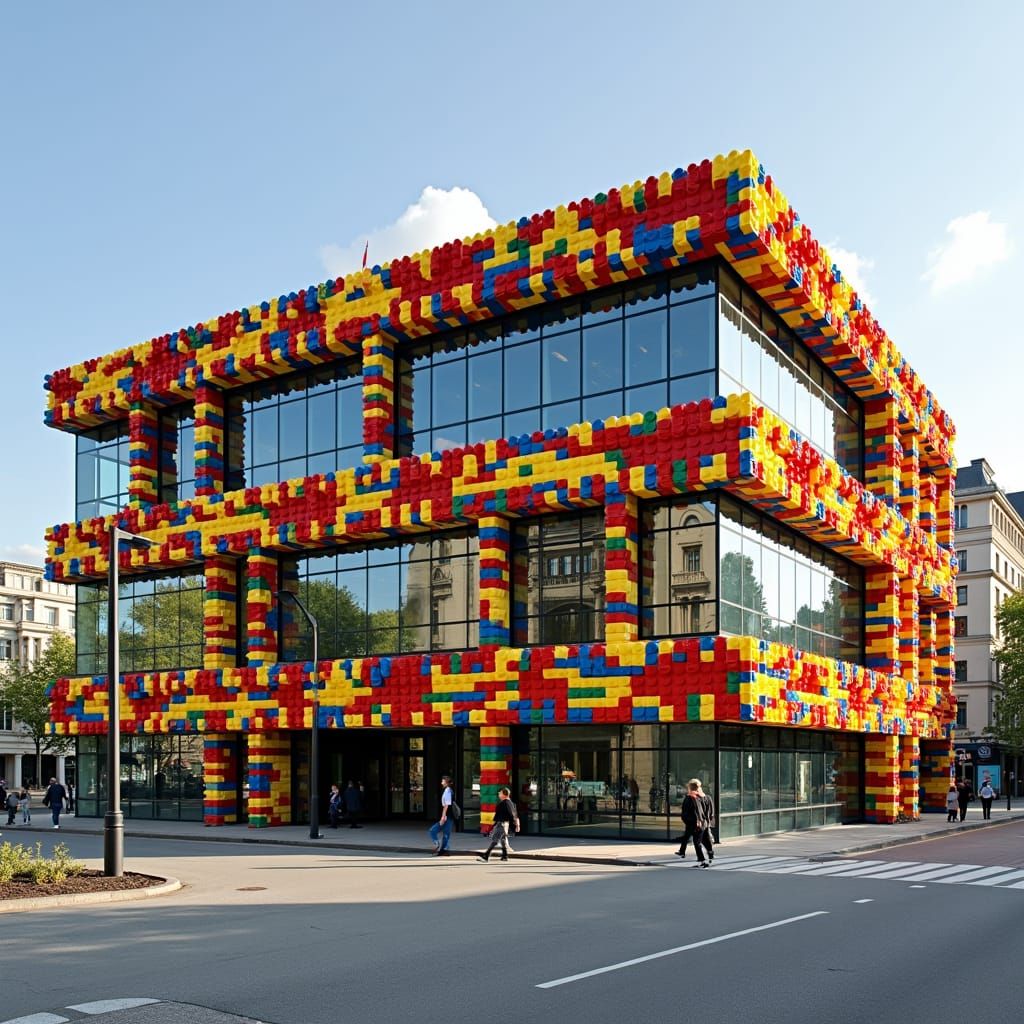 Lego Headquarters Recreated with Lego Bricks
