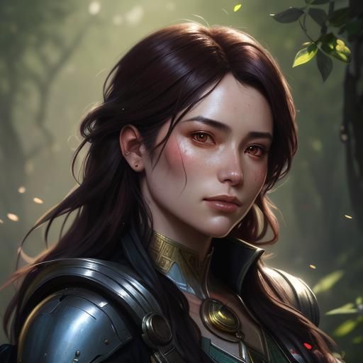 Young Girl Picking Cherries: Hyperdetailed Portrait