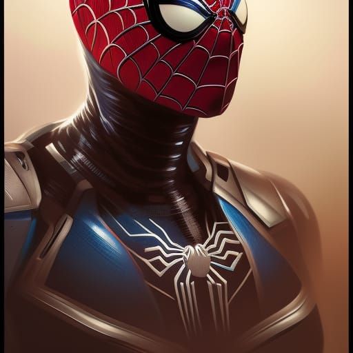 Cyborg Spider-Man Concept Art Portrait