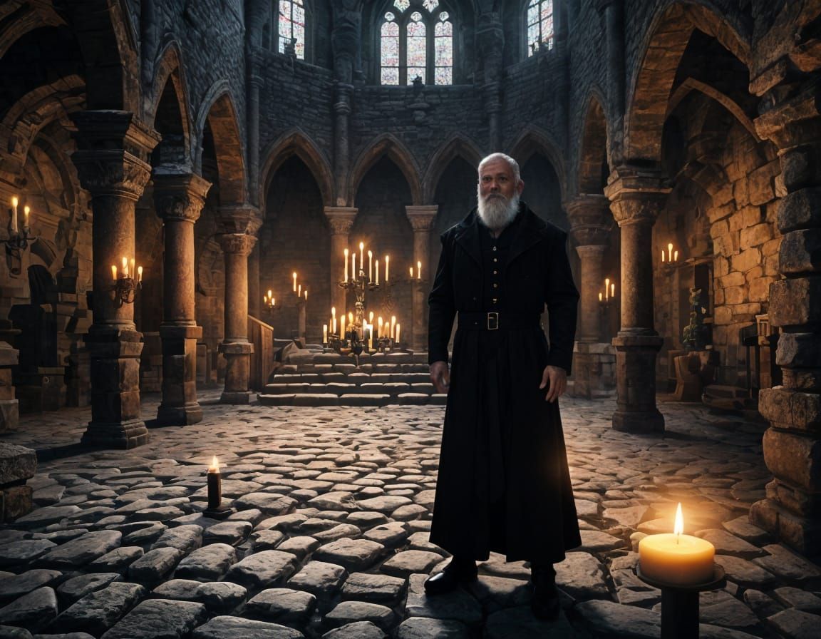 Medieval Castle Scene in 3D Game Cinematic Style