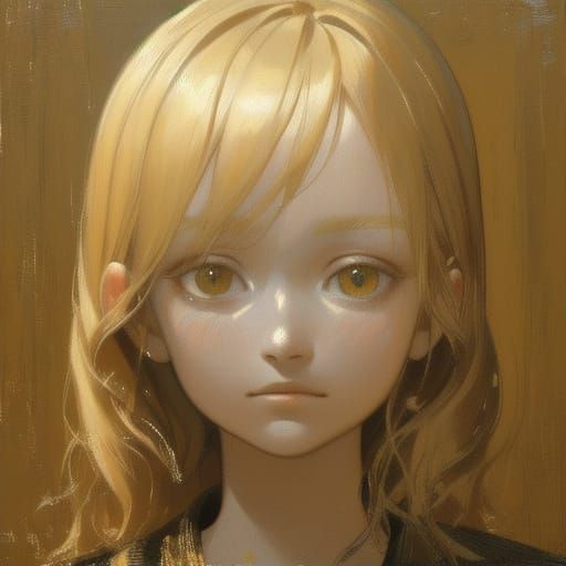 Surreal Portrait in Warm Oil Painting Style