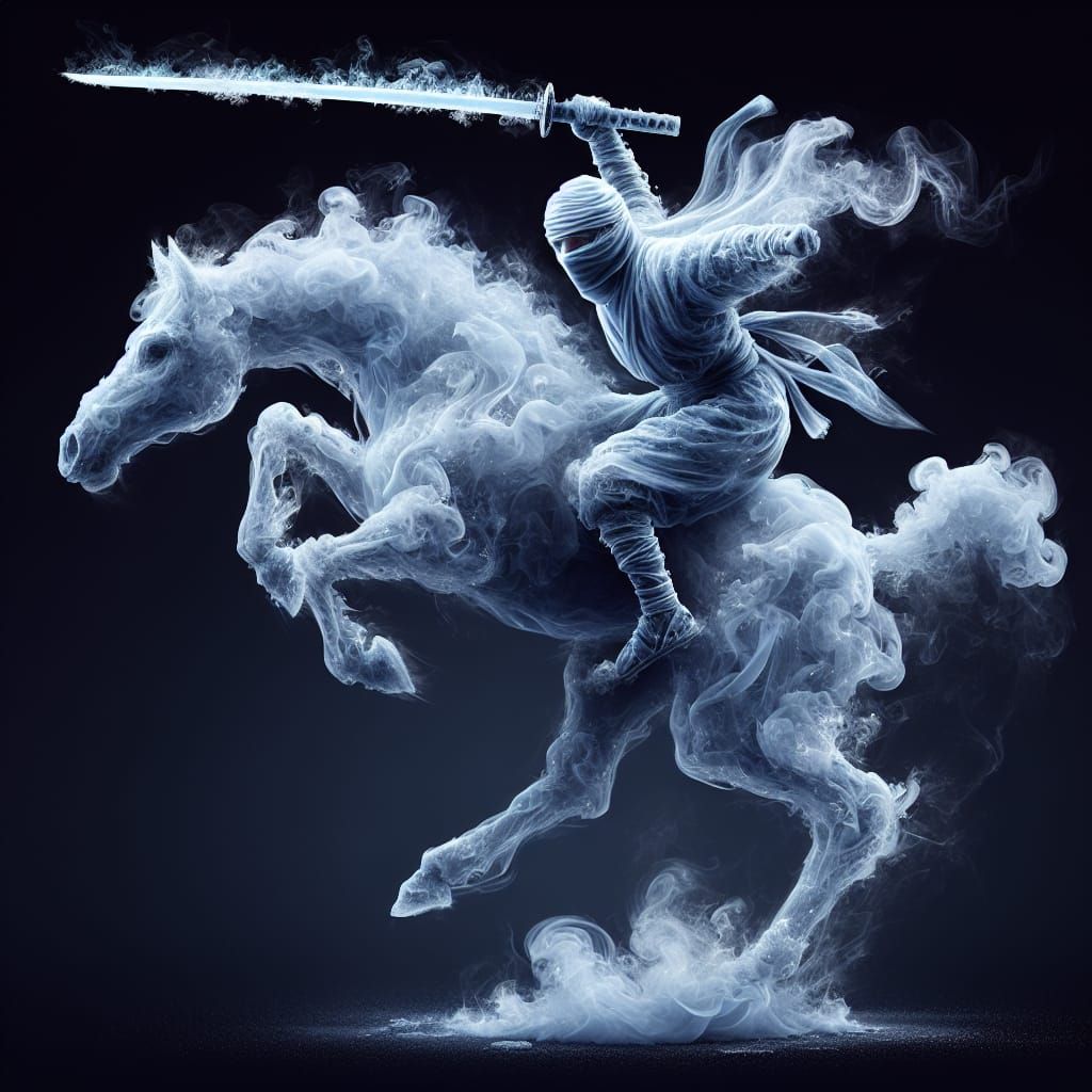 Ethereal Ninja Rider of Smoke and Ice