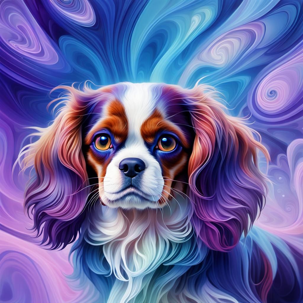 Surreal Cavalier King Charles Spaniel Portrait