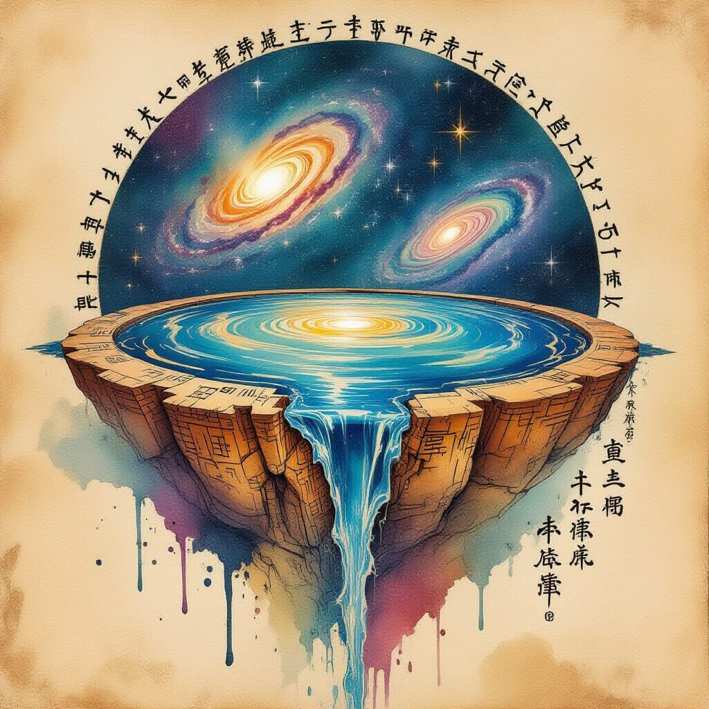 Flat Earth Map on Ancient Parchment