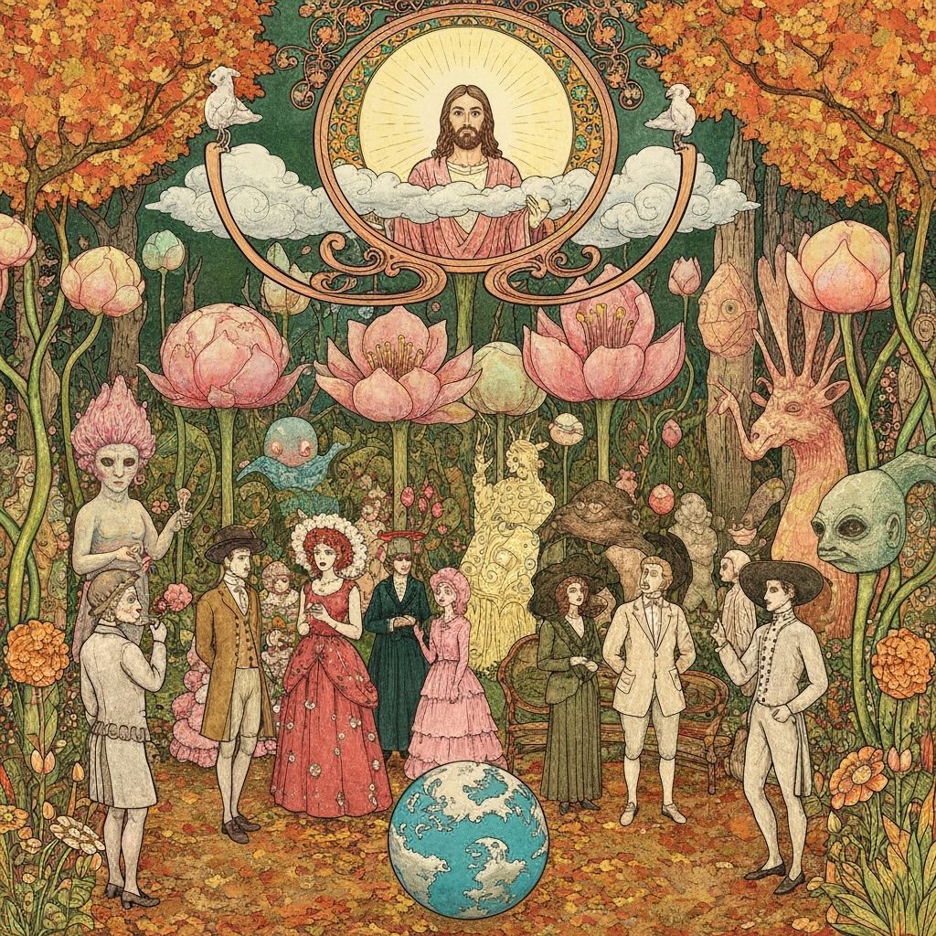 Art Nouveau Second Coming Graphic Drawing