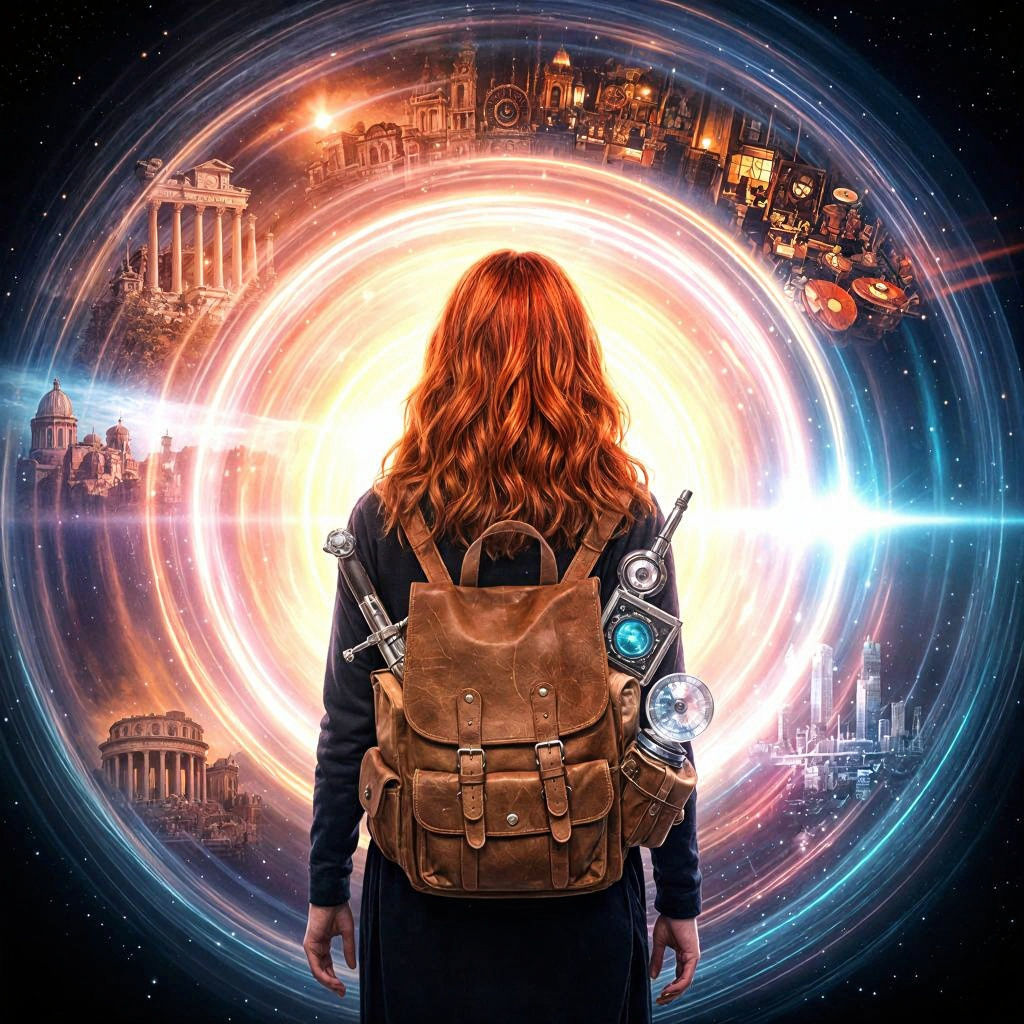 Time Traveler in Vortex of Historical Eras