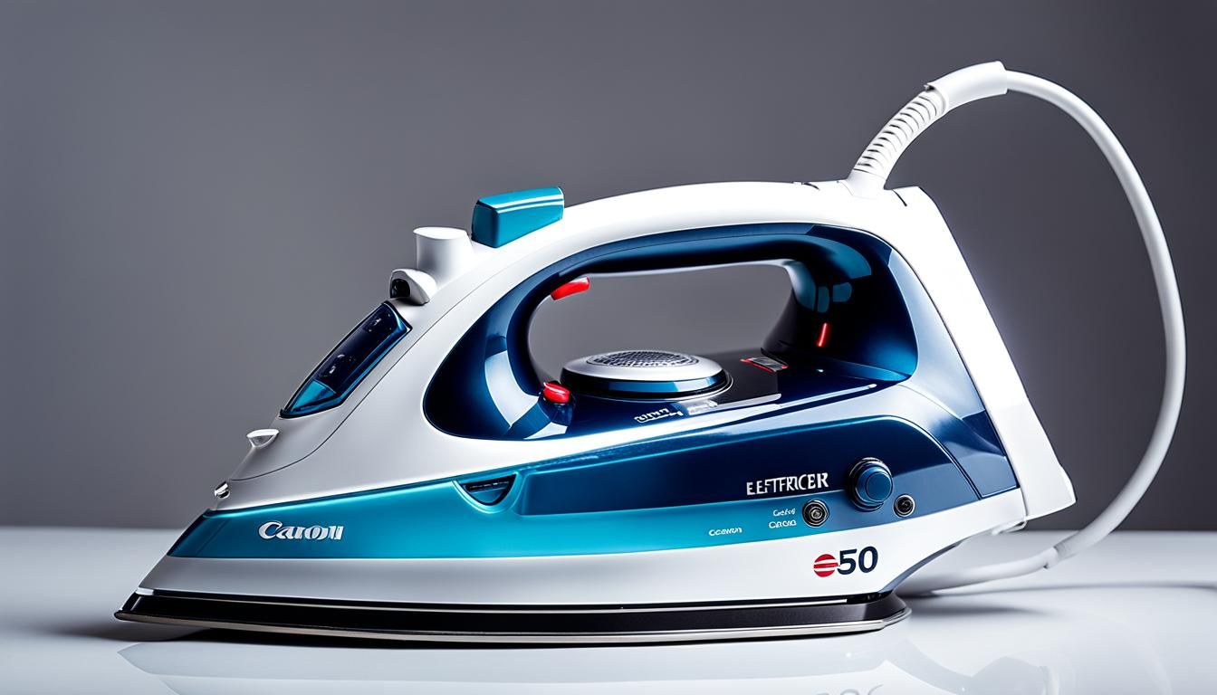 Sleek Electric Iron: Modern Minimalist Product Design