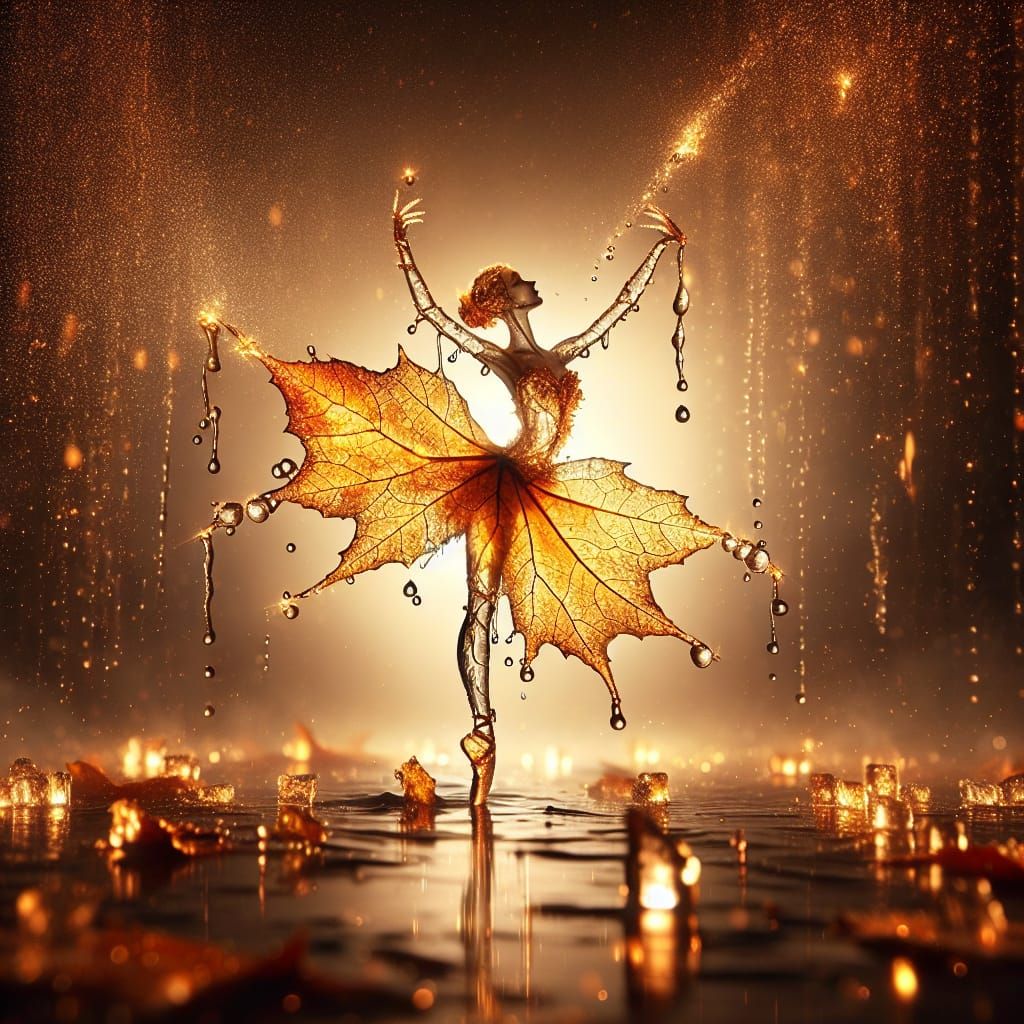 Autumn Leaf Ballerina with Amber Sparks