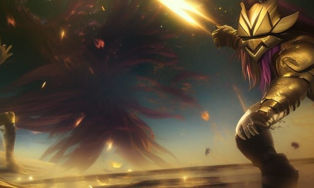 Masked Warriors Duel to the Death in Anime Style