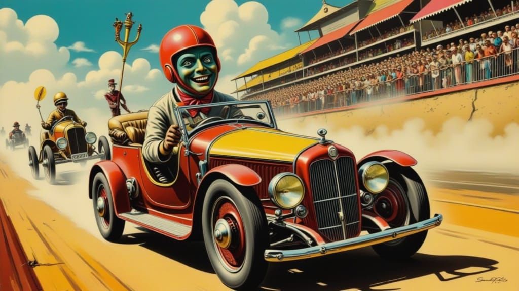 Count Rotz von der Knatter in Soapbox Derby Race