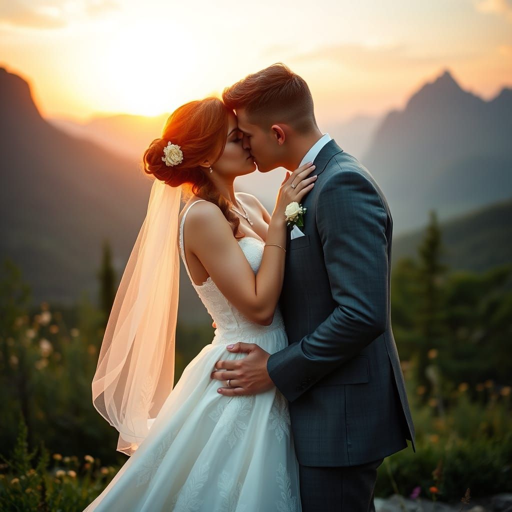 Elegant Wedding Scene in Nature