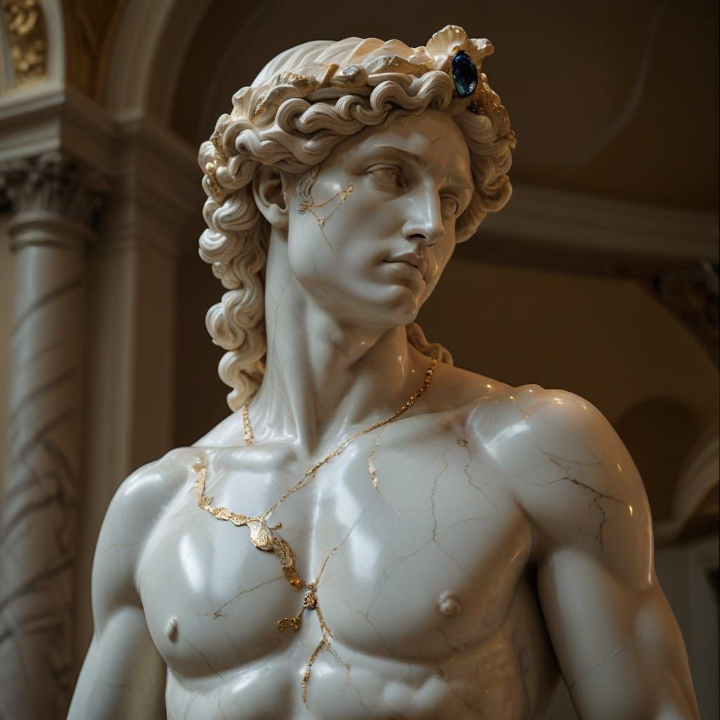 Surreal Baroque Masterpiece with Glittering Gemstones