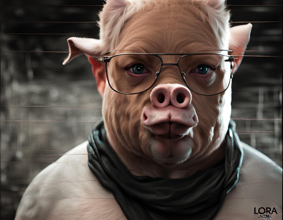 AI Generated Image of a Pig