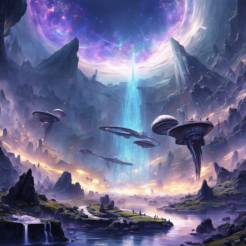 Surreal Space Odyssey Over Stonehenge