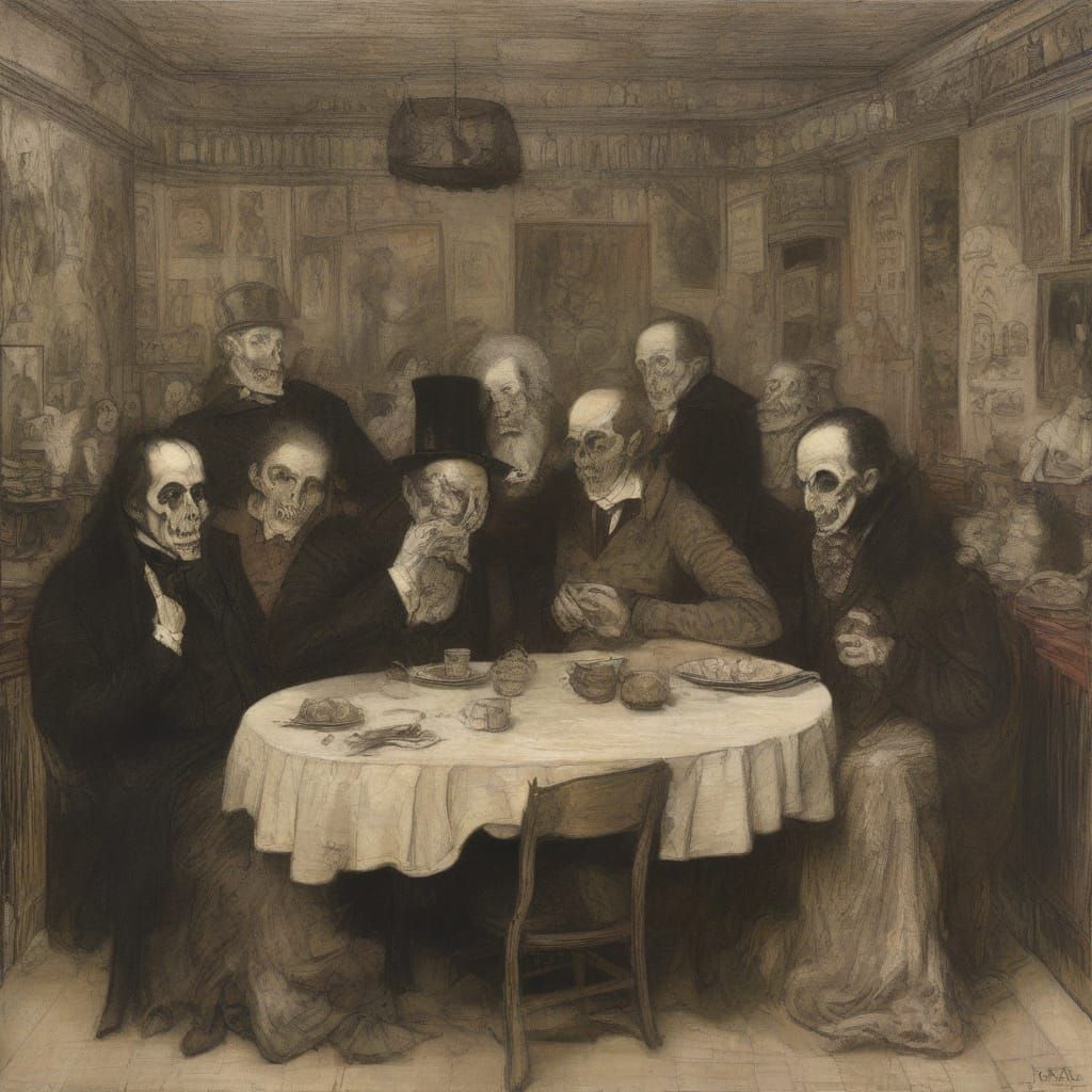 Vampires' Enchanted Cafe with Gothic Artistry