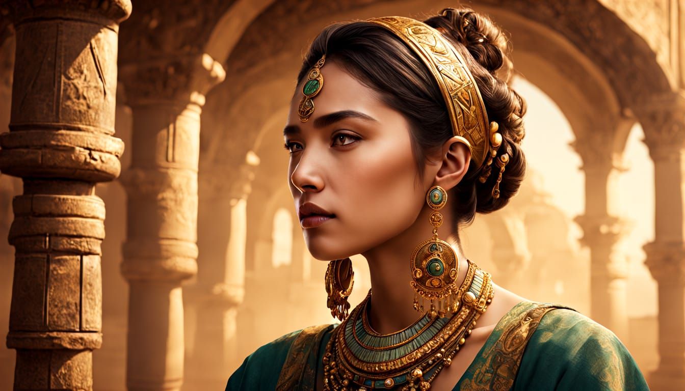 Mochica Gold Earrings in Earthy Splendor