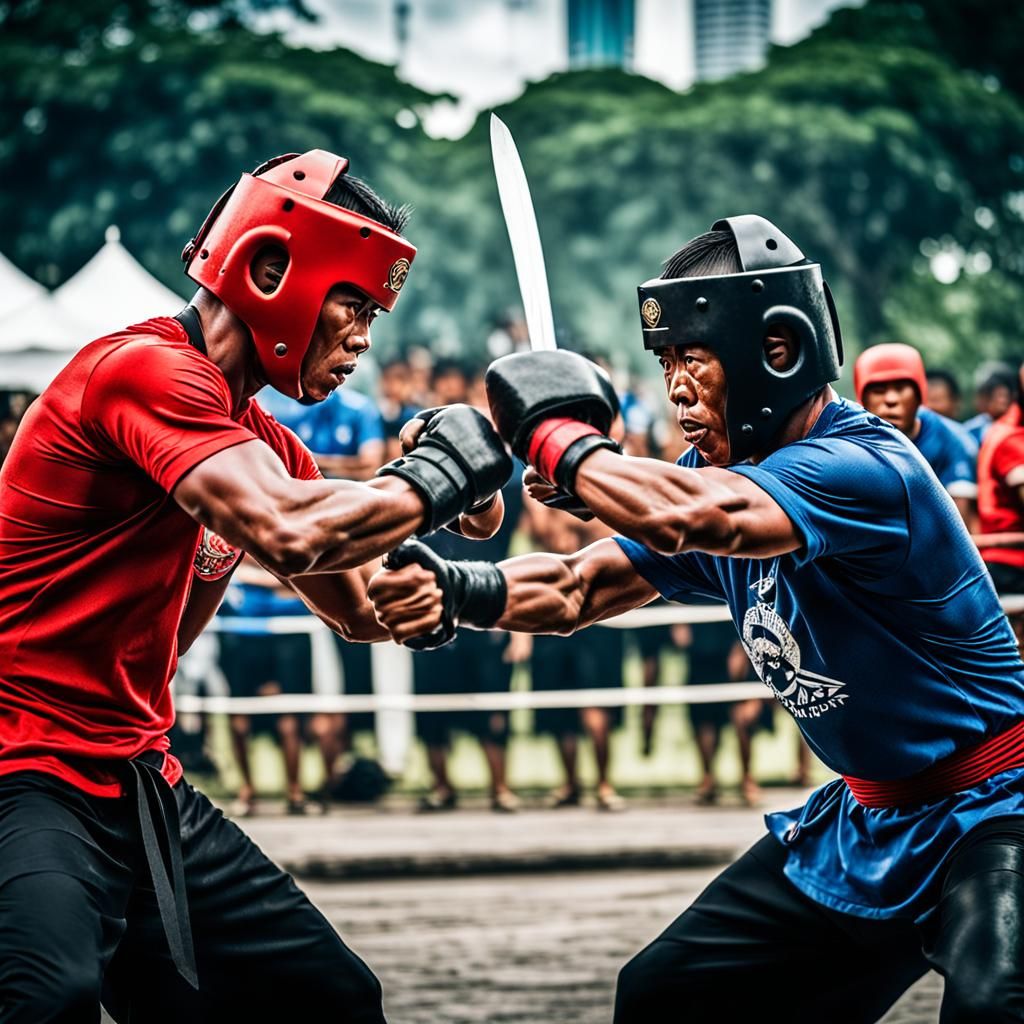 Eskrima Fighters Clash in Intense Duel, Manila