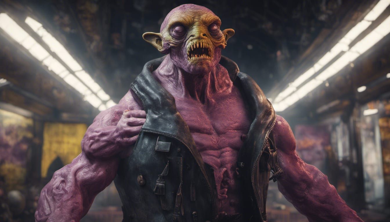 Alien Menace in Dark Fantasy Style