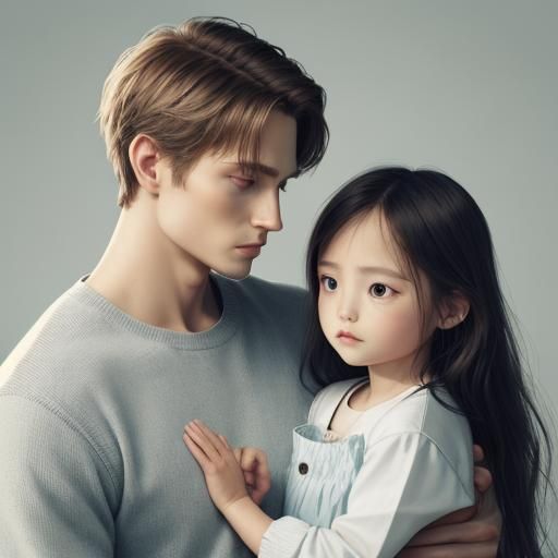 Family Portrait: Mother, Father, Son, Daughter, Baby