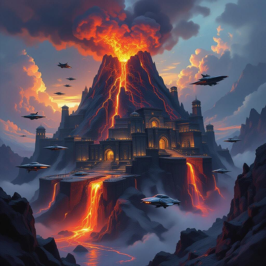 Volcanic Island Fortress: Ultimate Supervillain Lair