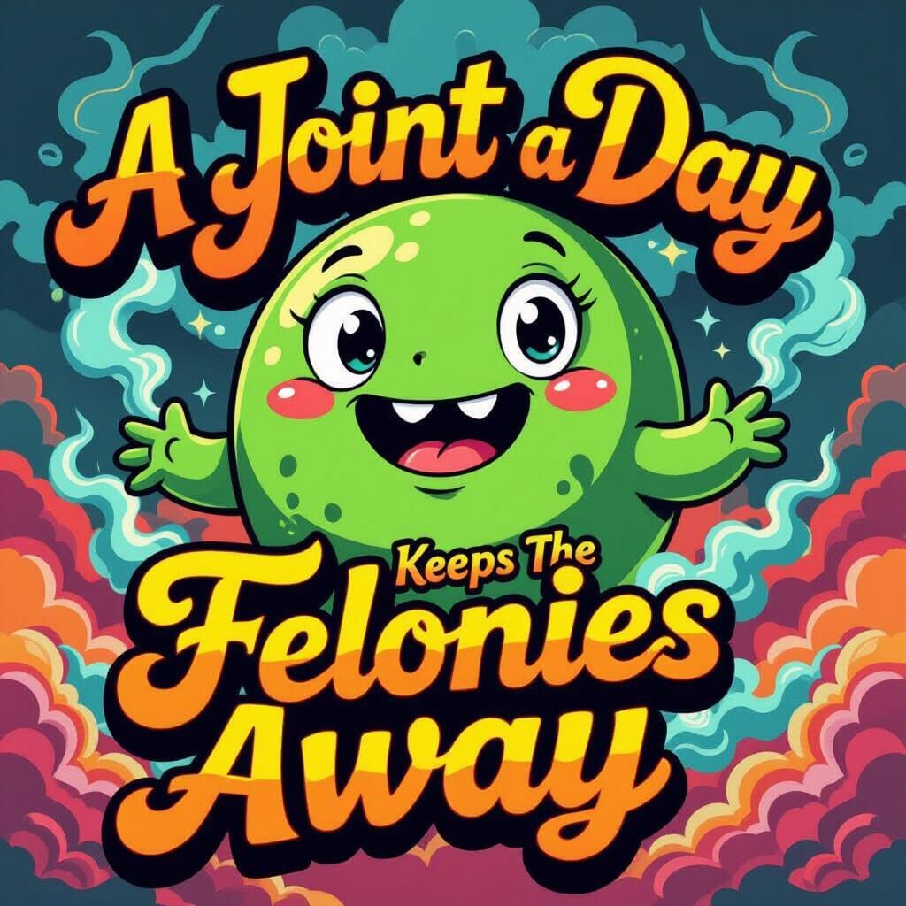 Psychedelic Turtle Promotes Weed: A Joint a Day