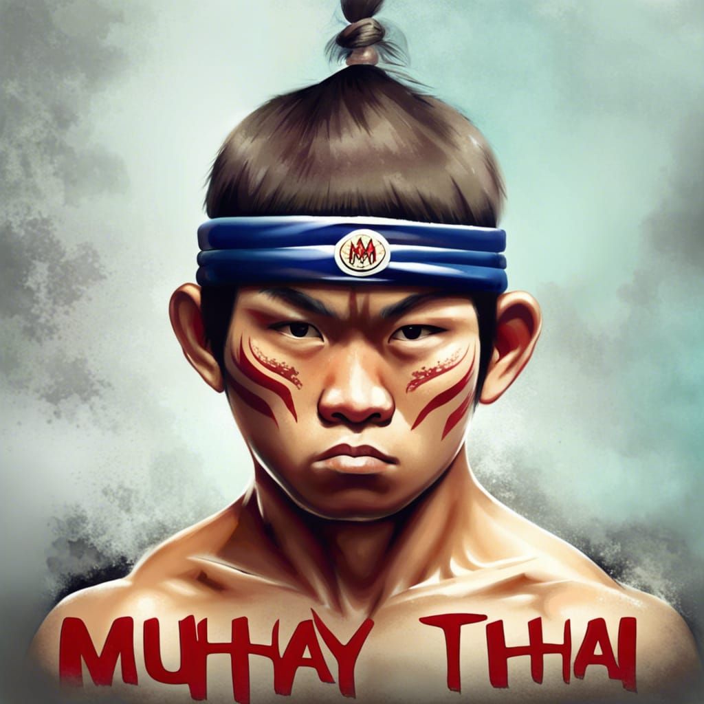 Dynamic Muay Thai Fighter in Action