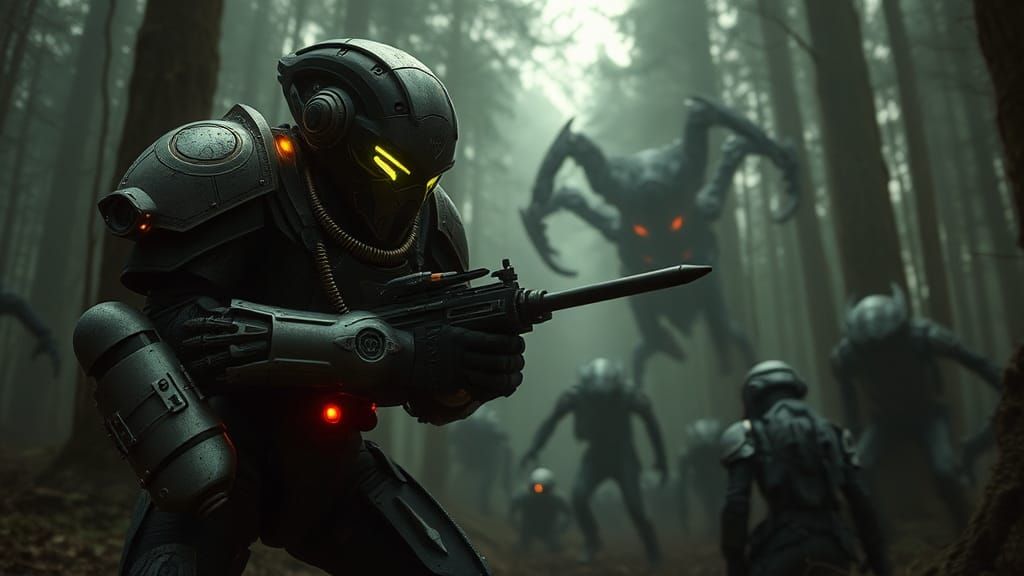 Mechanized Morel Division Battles Dark Forest Invaders