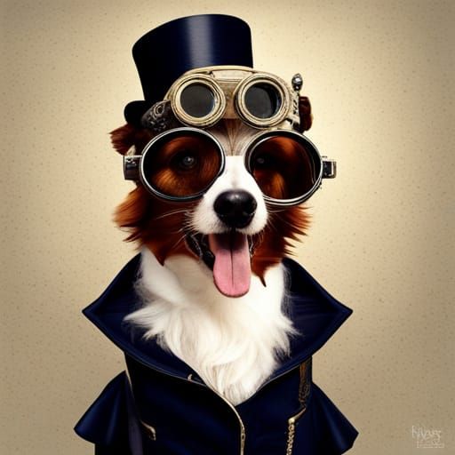 Steampunk Dog: A Canine with Funky Eyewear