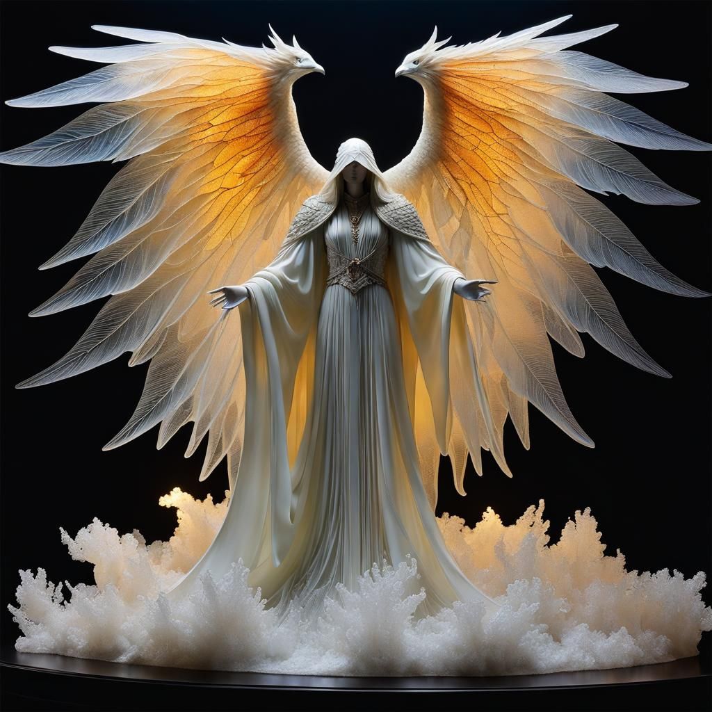 Resin Sculpture with Alcohol Ink and Moonlight Sky