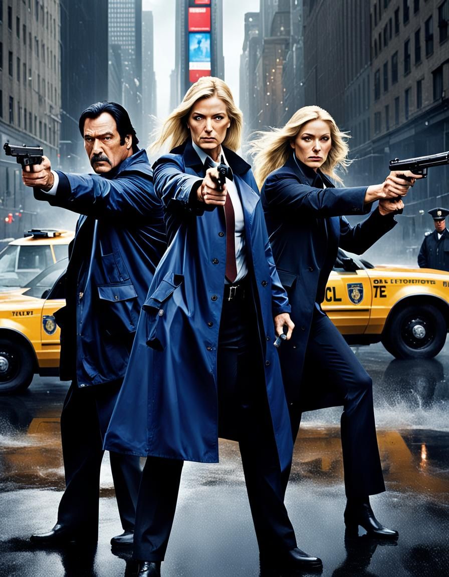New York Detectives in Action Movie Poster