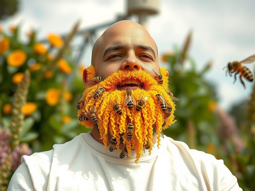 A beard of bees