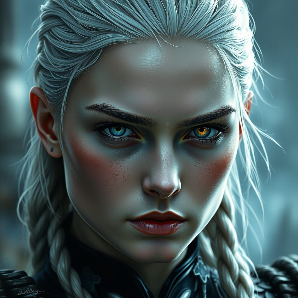 Regal Fantasy Warrior with Shaved Head